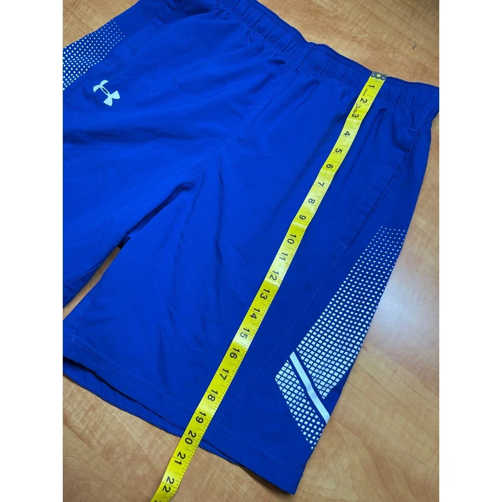 Under Armour HeatGear Mens Blue Athletic Training Basketball Shorts Large